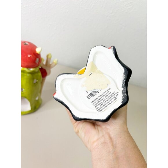 VTG Dennis East 7.5" Devil And Vampire Porcelain Halloween Votive Holder EUC - Picture 8 of 8